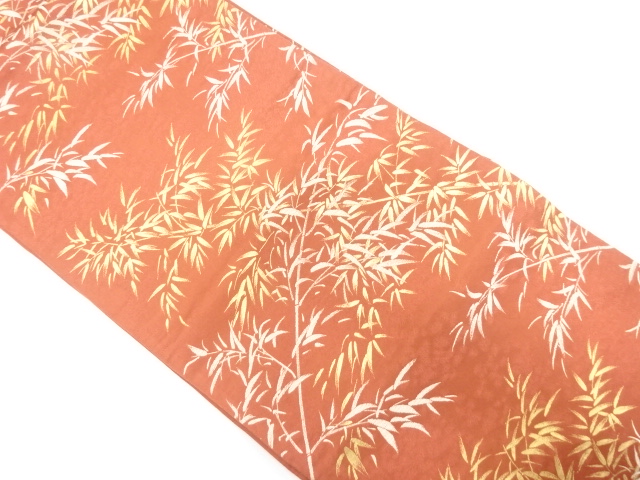 JAPANESE KIMONO / ANTIQUE FUKURO OBI / SILK / WOVEN BAMBOO GRASS